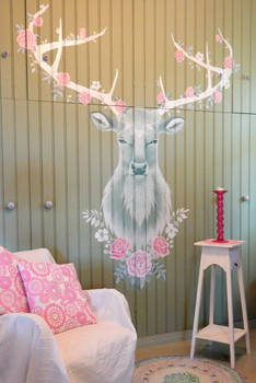 Deer wall painting