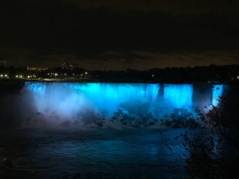 Blue Niagara Falls