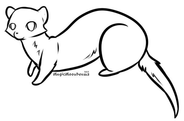 Free chibi ferret lines