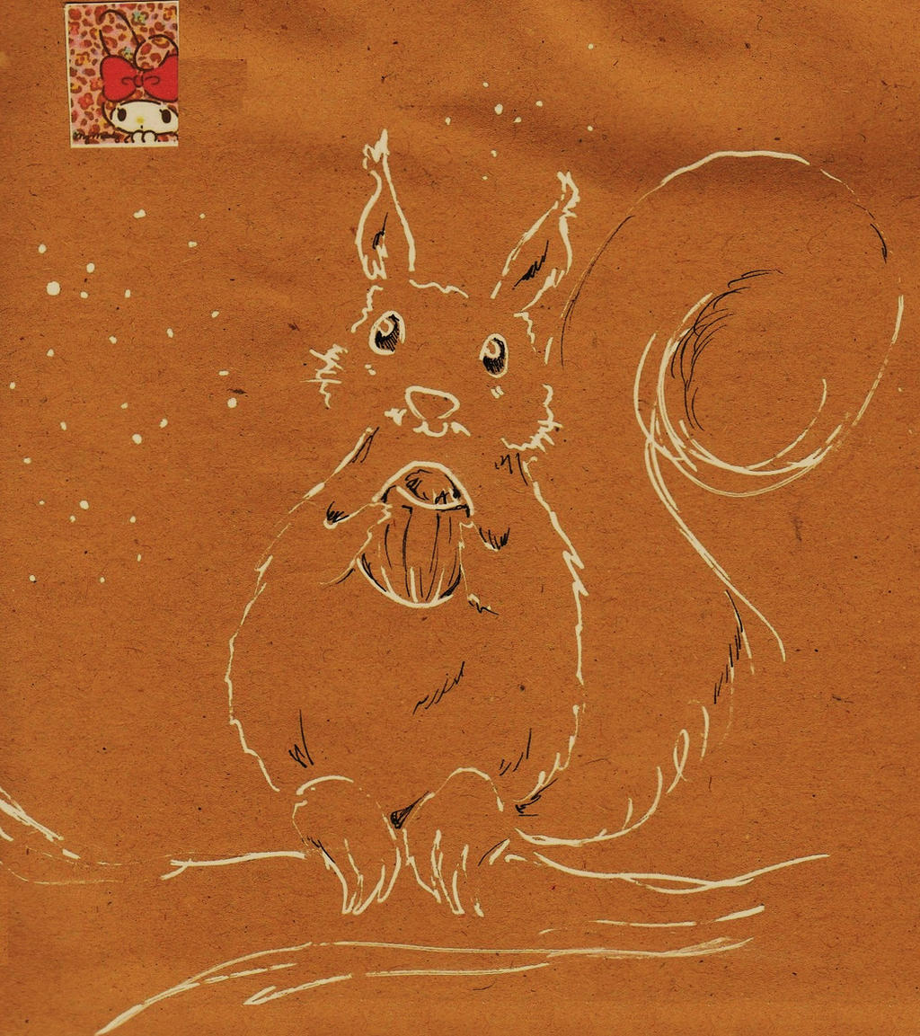 envelope: a squirrel