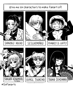 Six Characters Fanart Challenge_Anime Series