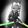 Ahsoka Tano Black and White