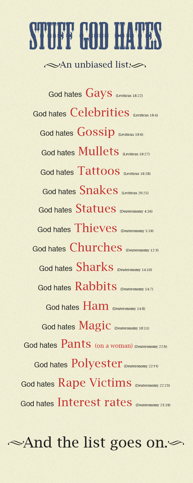 Stuff God Hates