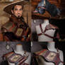 Steampunk Shoulder Armor with pistol holsters