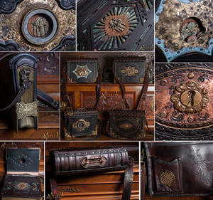 Heavy victorian shoulder bags.