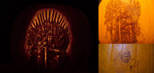 Game of Thrones pumpkin process