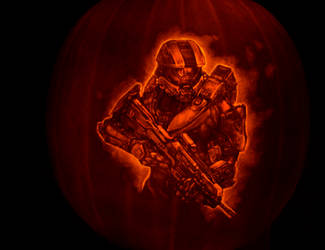 Halo 4 pumpkin 2012