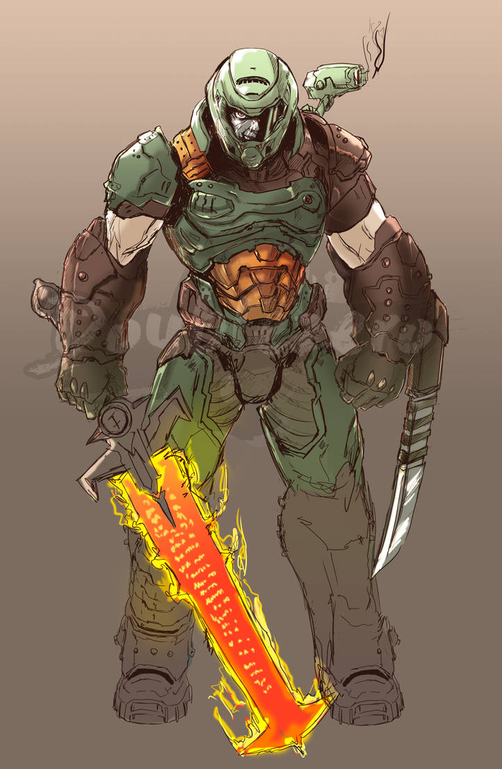DOOM Slayer wip by DoubleZeroAFarina on DeviantArt