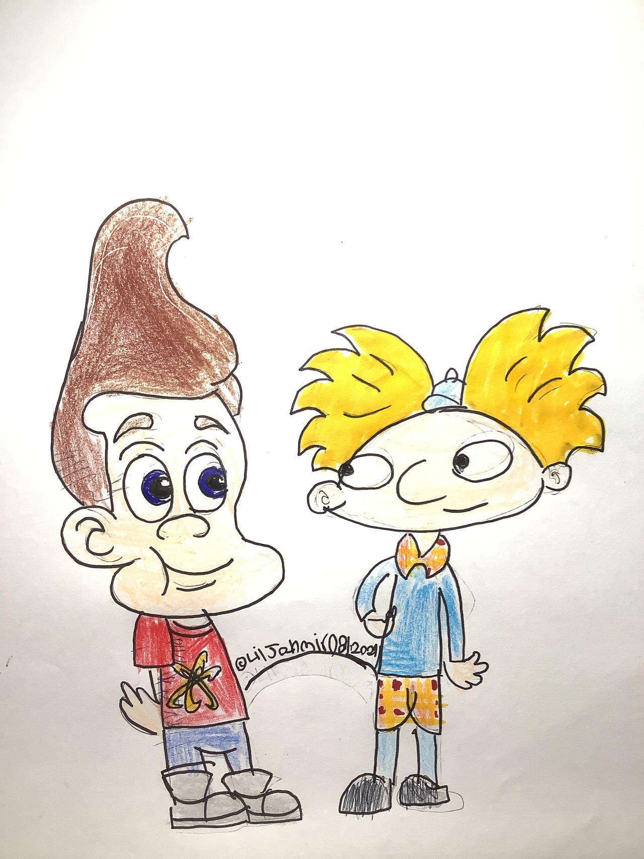 Arnold Shortman and Jimmy Neutron by LilJahmir08 on DeviantArt