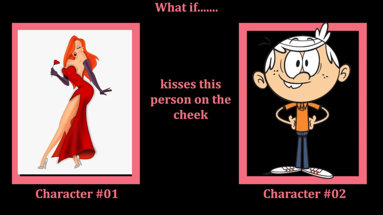 Jessica Rabbit kisses Lincoln on the cheek by LilJahmir08 on DeviantArt