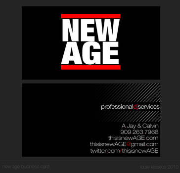 new AGE business card