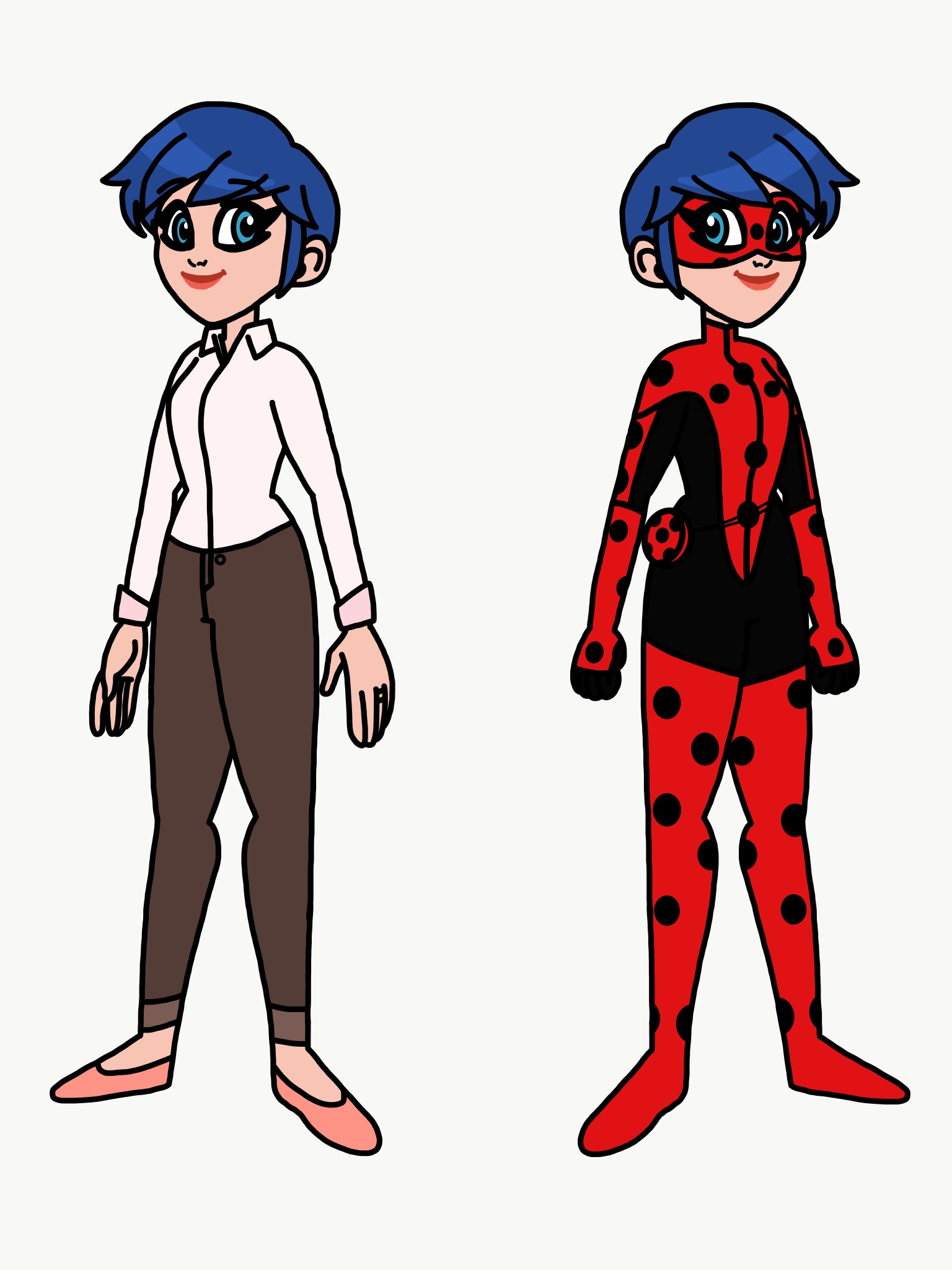 Miraculous ladybug Marinette n catnoir by Gamnamu on DeviantArt