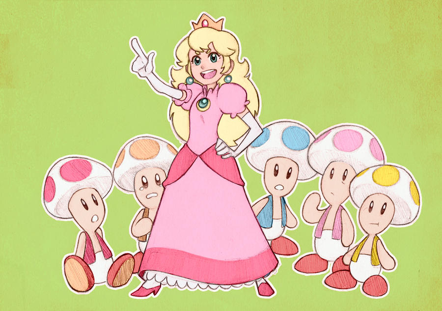 Princess Toad Racing Princess Toadstool by GuilhermeRM on DeviantArt