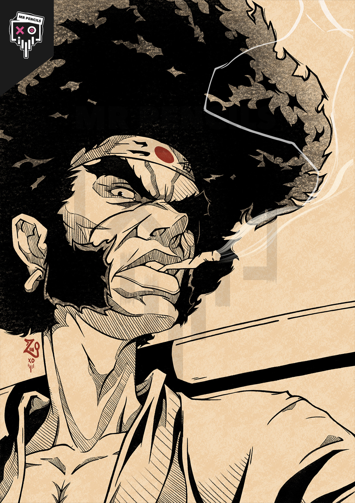 Afro Samurai by Mr Pencils (2023) by MrPencilsArt on DeviantArt