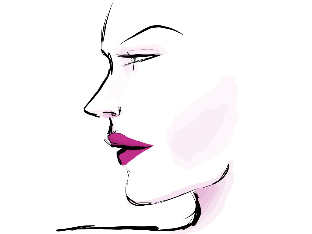 magenta lips