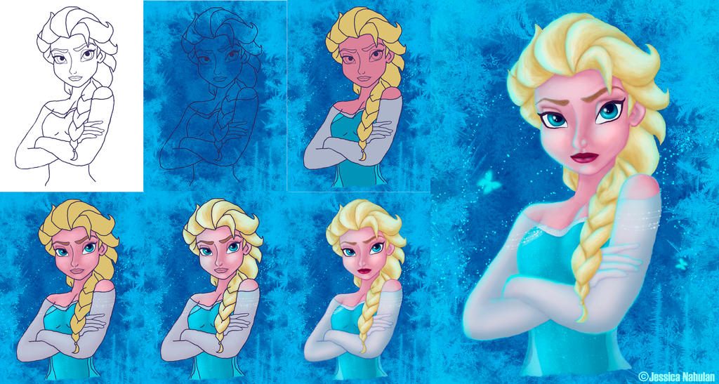 Queen Elsa - Process by Jessica-Nahulan on DeviantArt