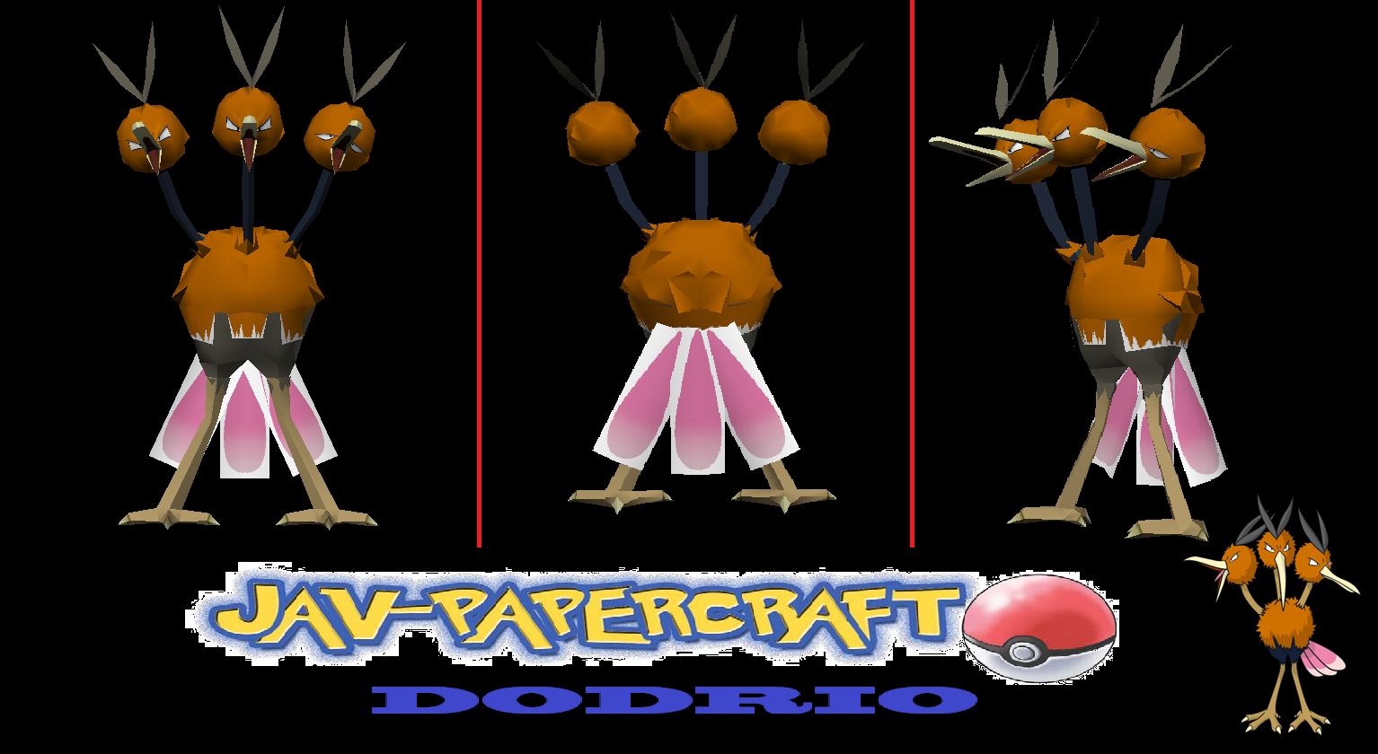 Dodrio papercraft + download