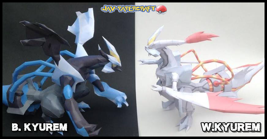 pokemon black and white 2 kyurem papercraft :v