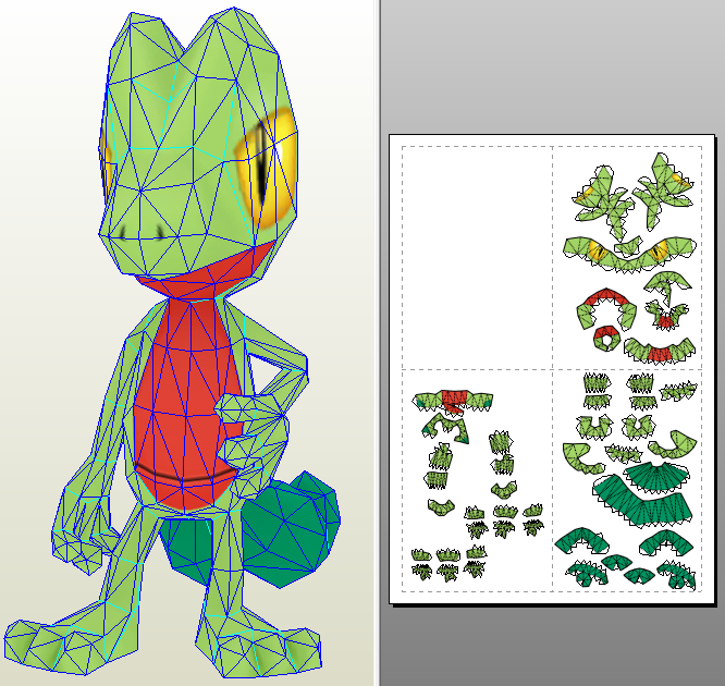 Treecko papercraft