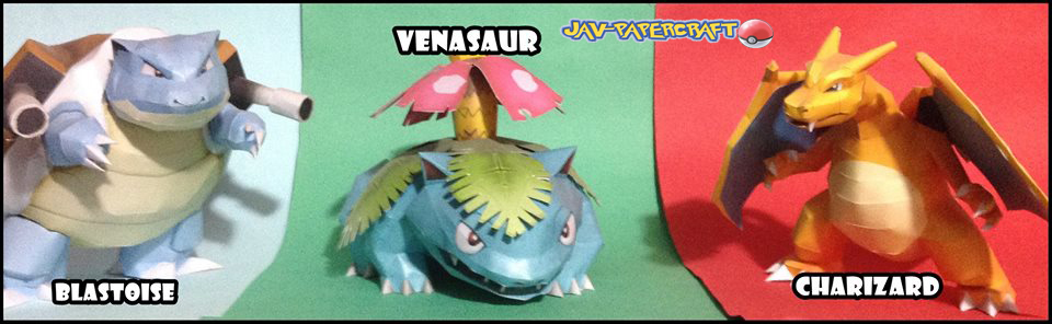 kanto final evolution papercraft :v