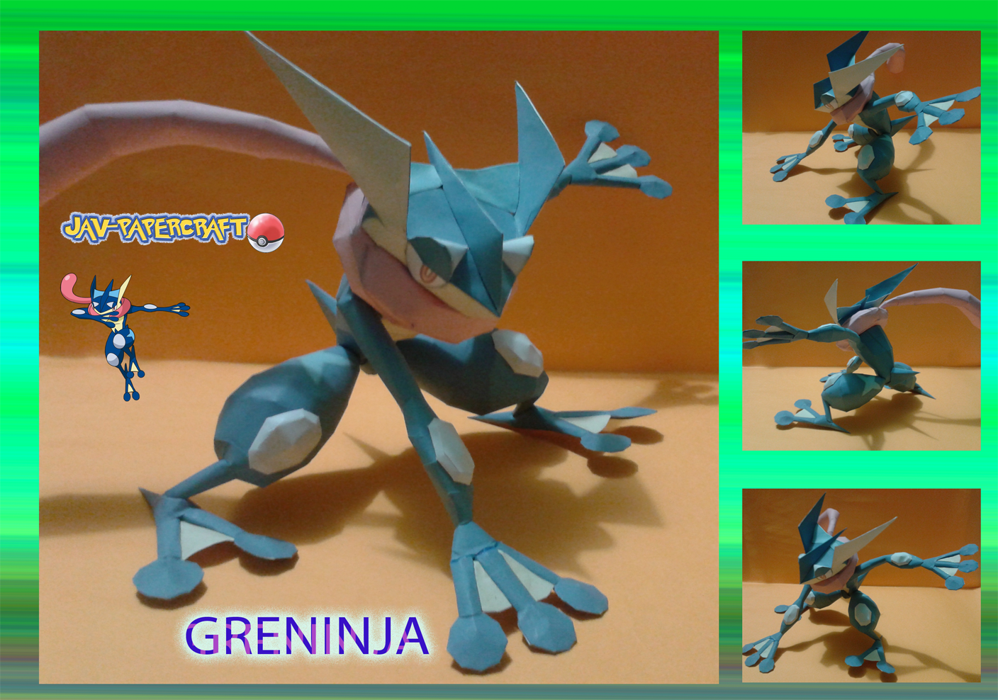 greninja papercraft