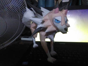 Lycanroc midday papercraft