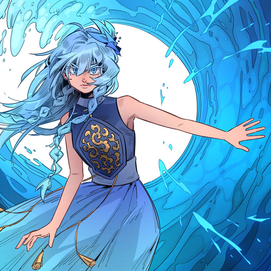 Yuni and her water magic by UniversumStudio on DeviantArt