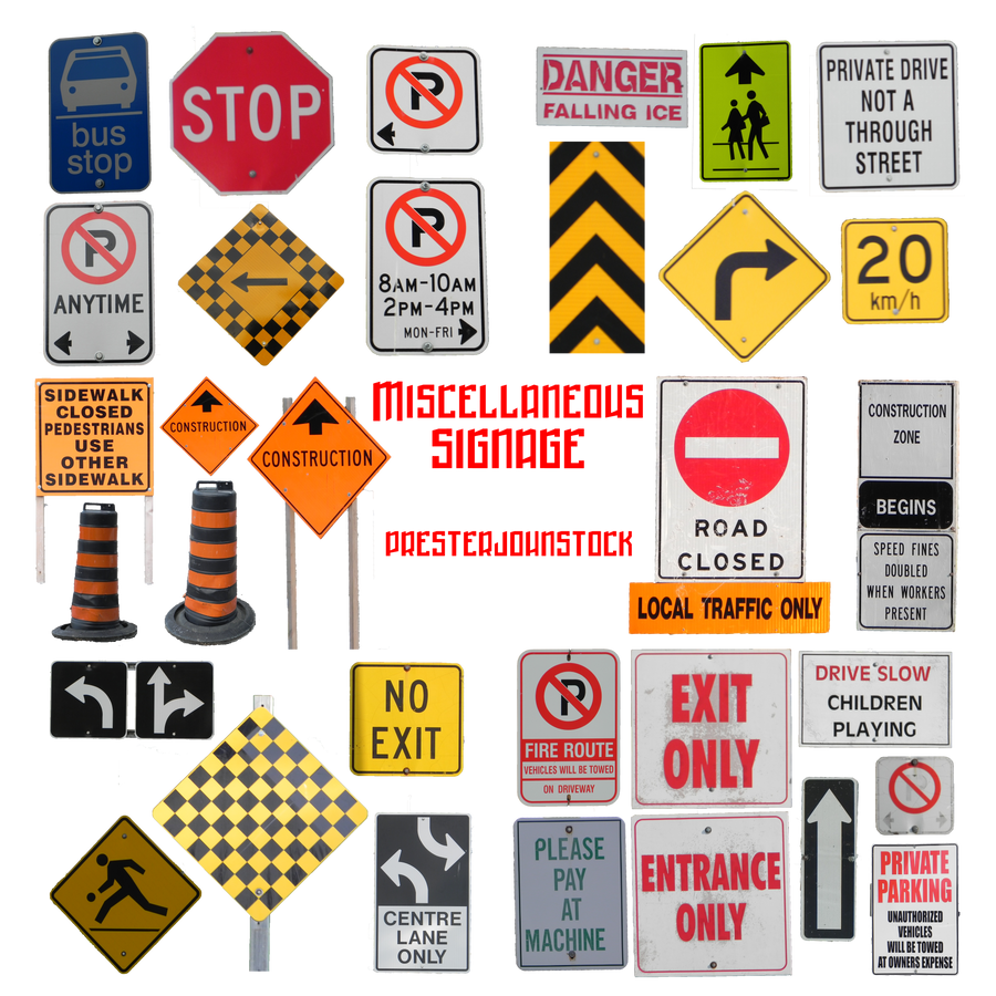Miscellaneous Signage by presterjohnstock on DeviantArt