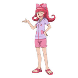 Aria in Serena's pyjamas
