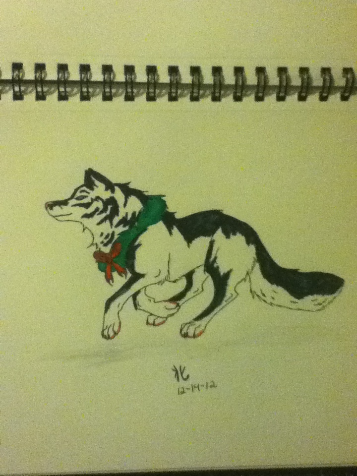 Christmas wolf