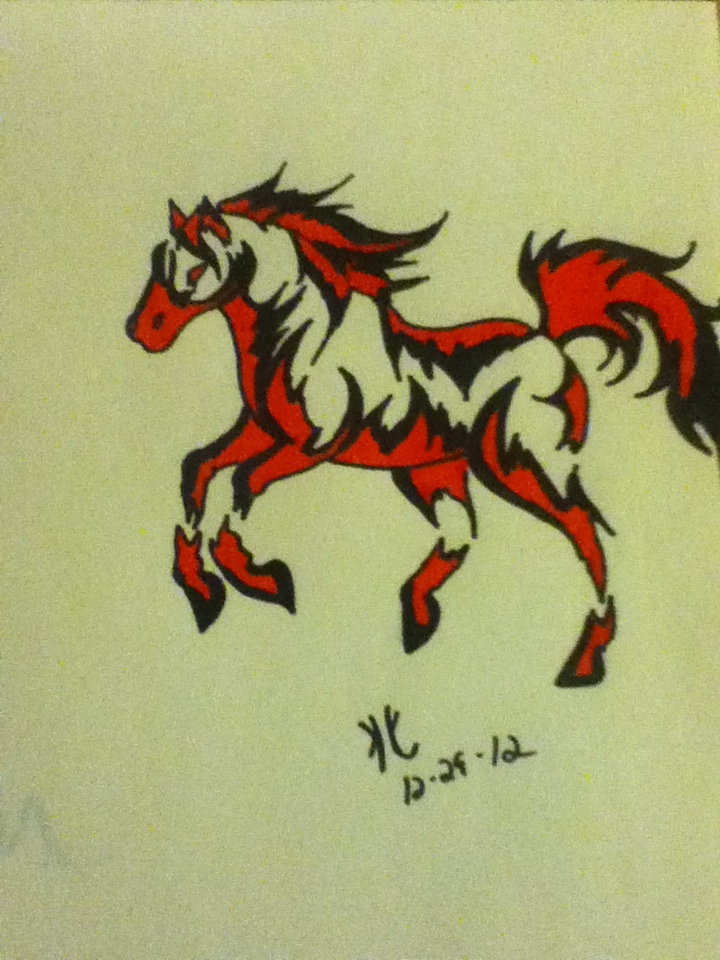 My tribal horse