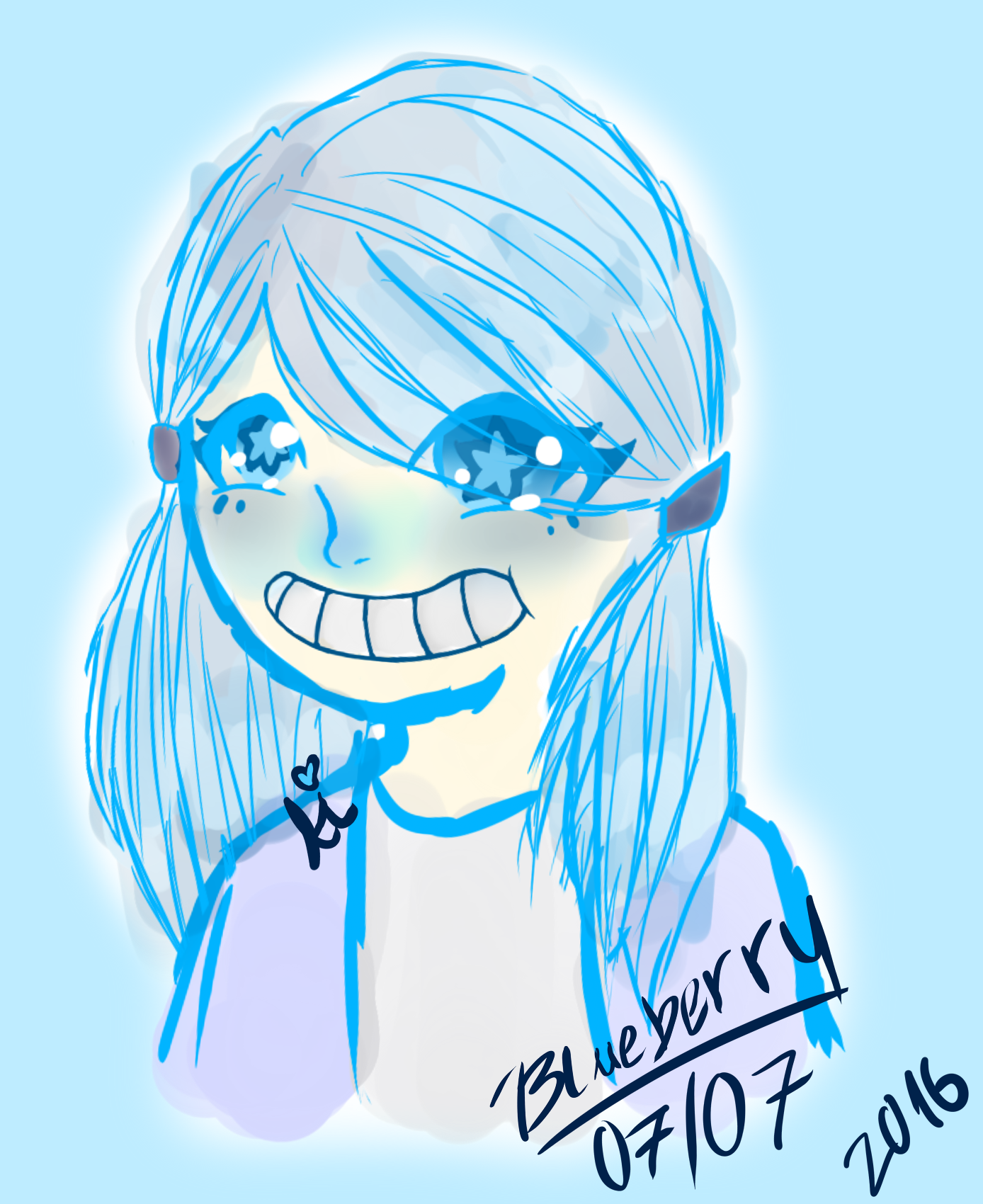 Blue Raspberry Humanized Female Human Blueberry by ClartheHuman on DeviantArt
