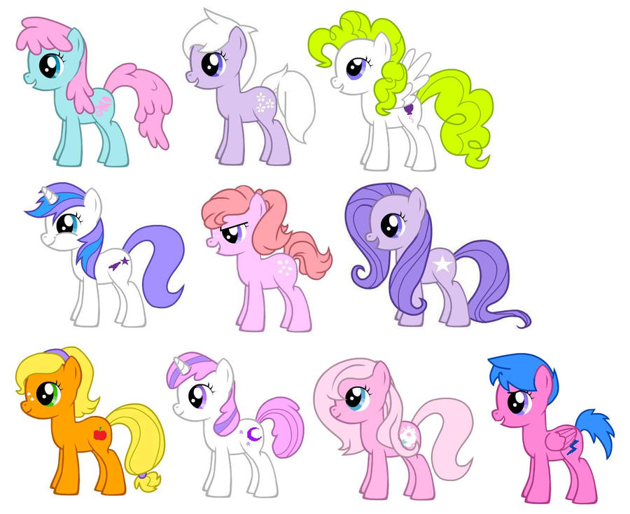 Май литл пони делать пони. Пони персонажи. Пони прически. My little Pony прически. My little Pony персонажи.