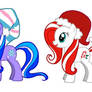 MLP FIM G1 Xmas Toboggan Candy Cane Sno-Glo