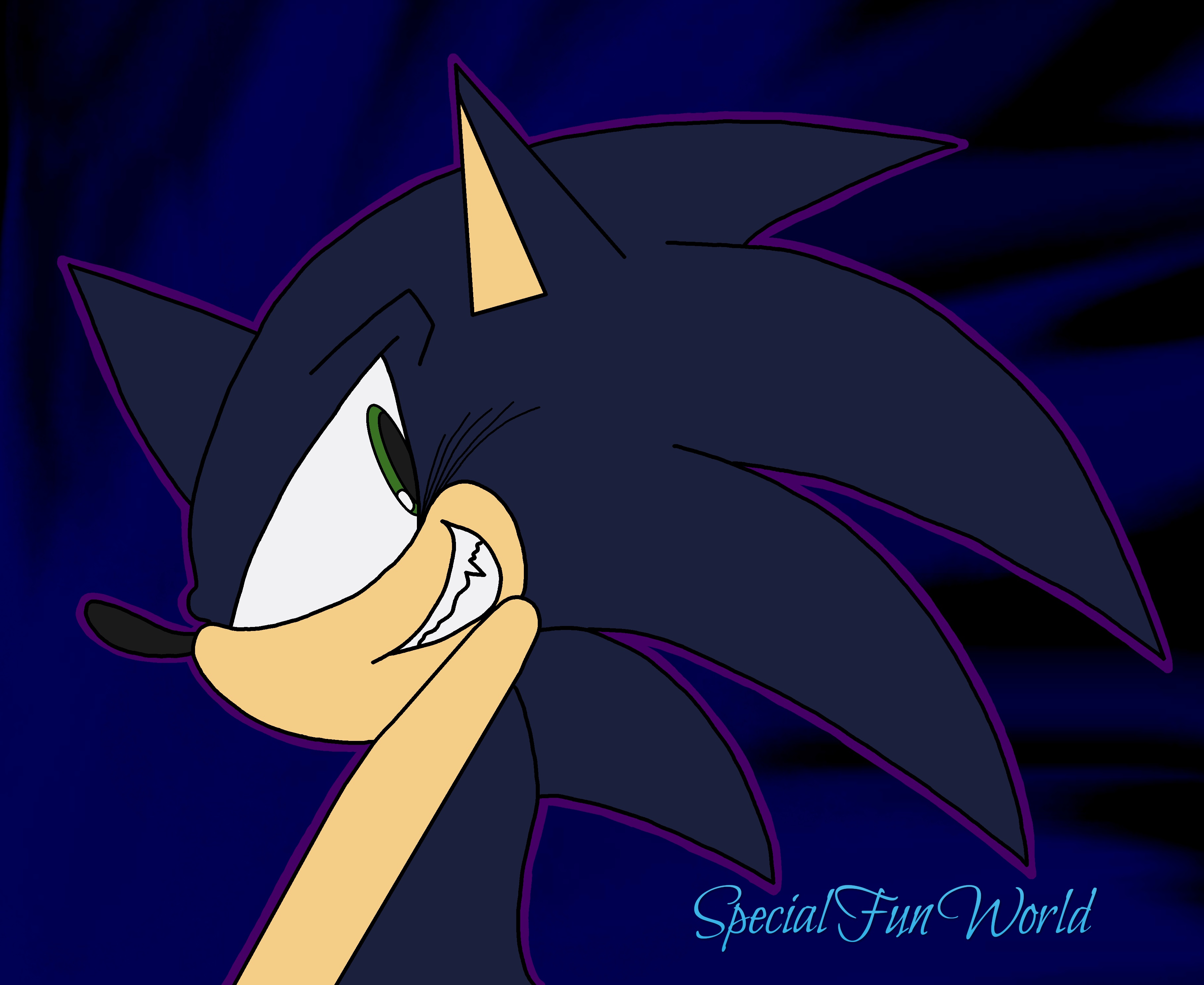 Sonic X Screenshot Redraw - Dark Sonic - By @thephantom245 on Itaku