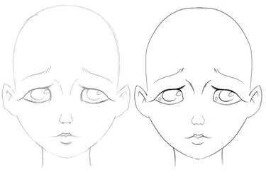 Concerned Doll Lineart - front
