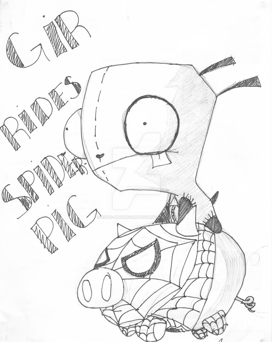 GIR Rides the Spider-Pig