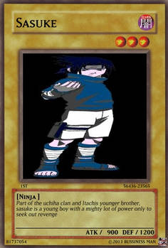 Sasuke As An Yu-Gi-Oh Card