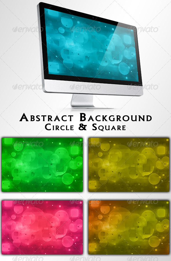 Circle and Square Abstract Backgrounds