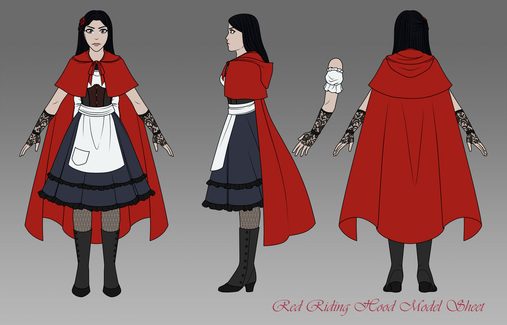 Red Riding Hood Model Sheet with cape by GothikAngelica on DeviantArt