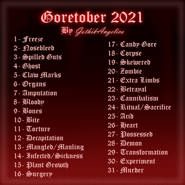 Goretober 2025 List
