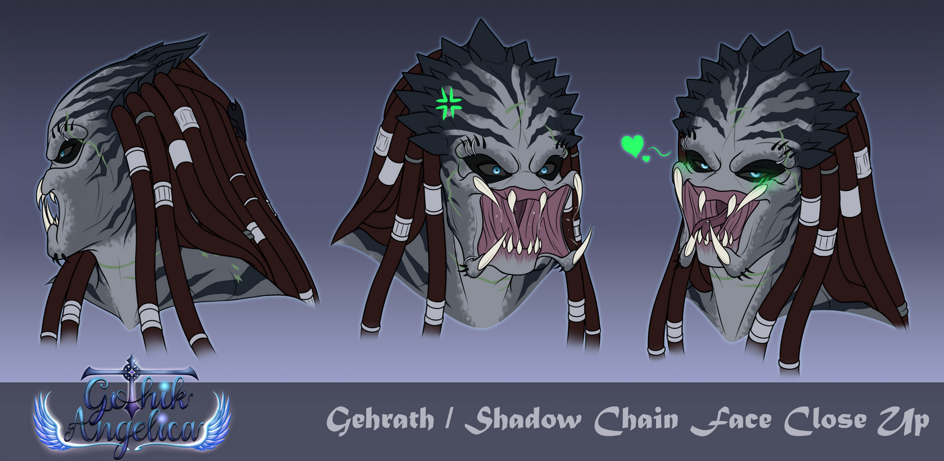 Predator / Yautja OC Gehrath Concept Art - Faces by GothikAngelica on ...