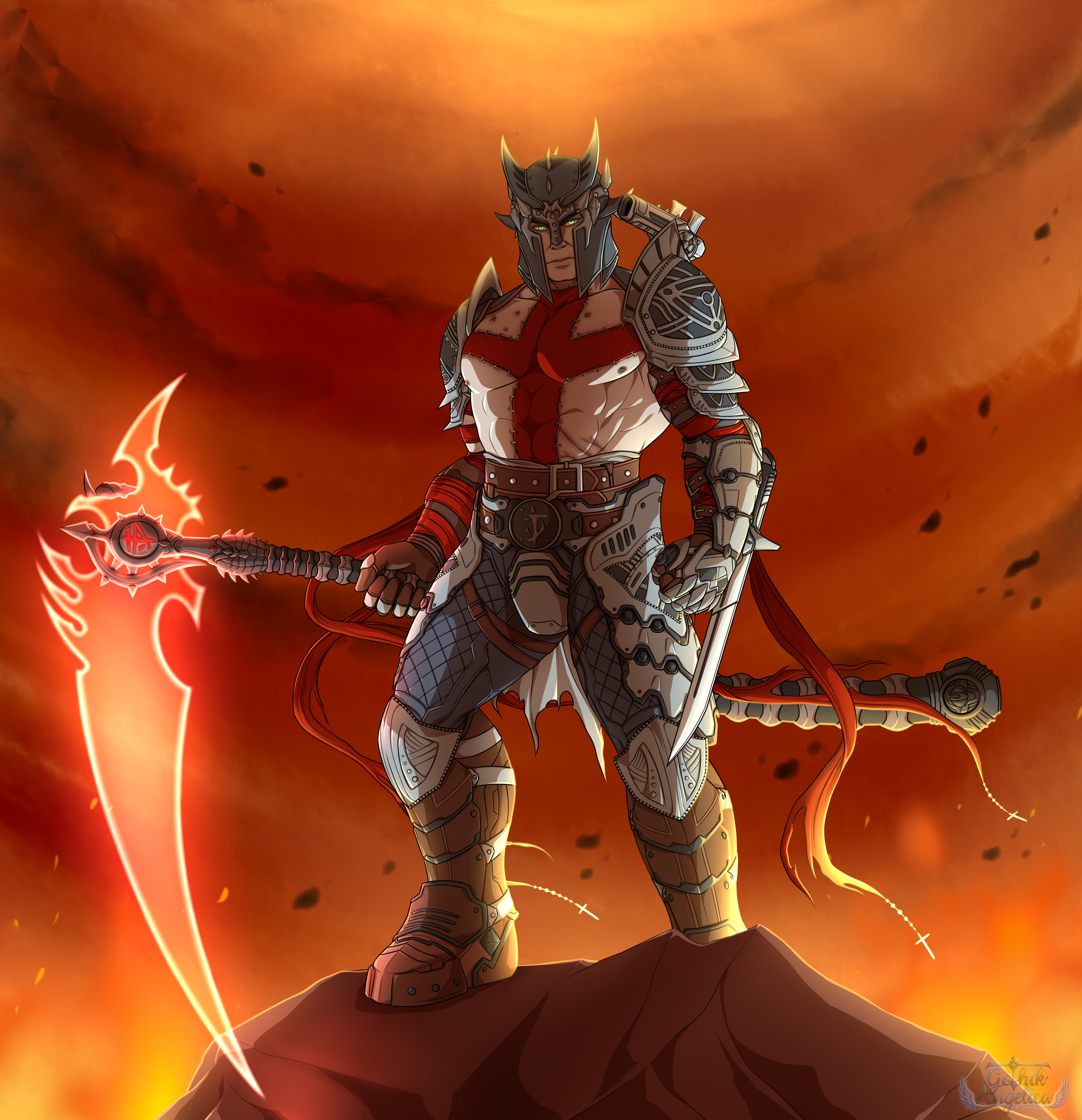 DOOM Dante's Inferno Skin - Commission by GothikAngelica on DeviantArt