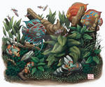 Right Panel of Planted Aquarium Triptych Poster by aaronjohngregory