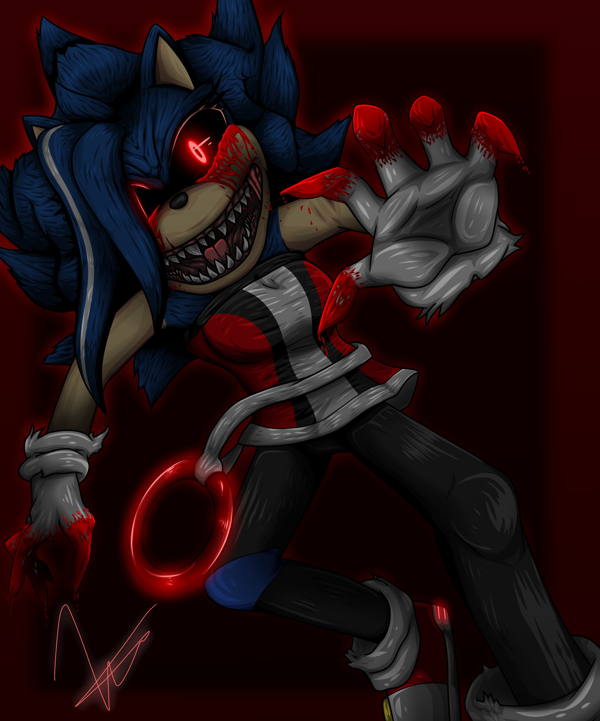 Sonic.EXE (SirJCThehyena's Vision) by stephenthehunter on DeviantArt