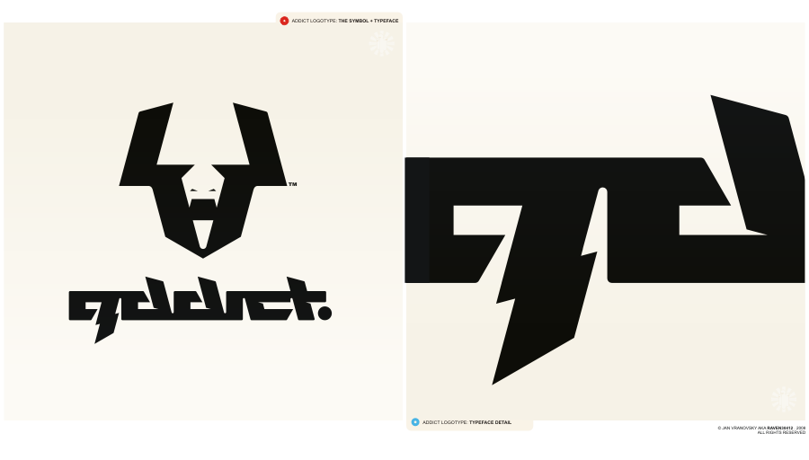 addict logo+type