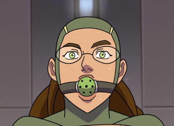 Shrinking Rae tied up - Full image on Patreon by Hadirutopia on DeviantArt