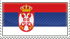 Serbian flag stamp