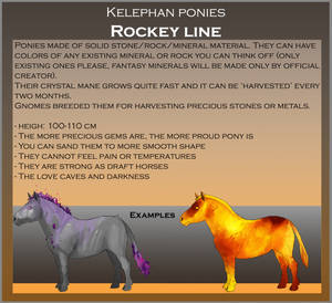 Kelephan ponies breeds - Rockey by WoC-Brissinge Kelephan ponies breeds - Rockey by WoC-Brissinge