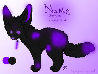 Purple Glowstick Fox Adopt ~ Velrya